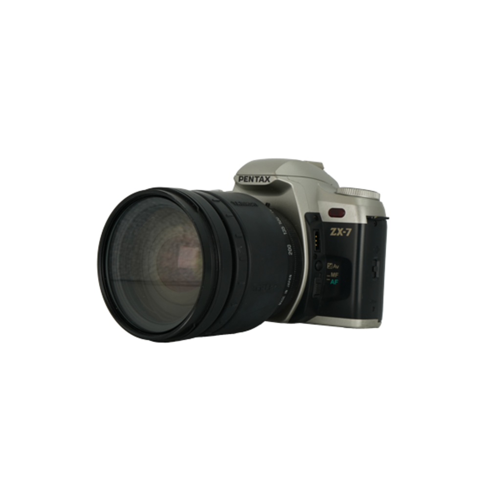 Pentax ZX-7 35mm film camera with Tamron 28-200mm f/3.8-5.6 PK mount