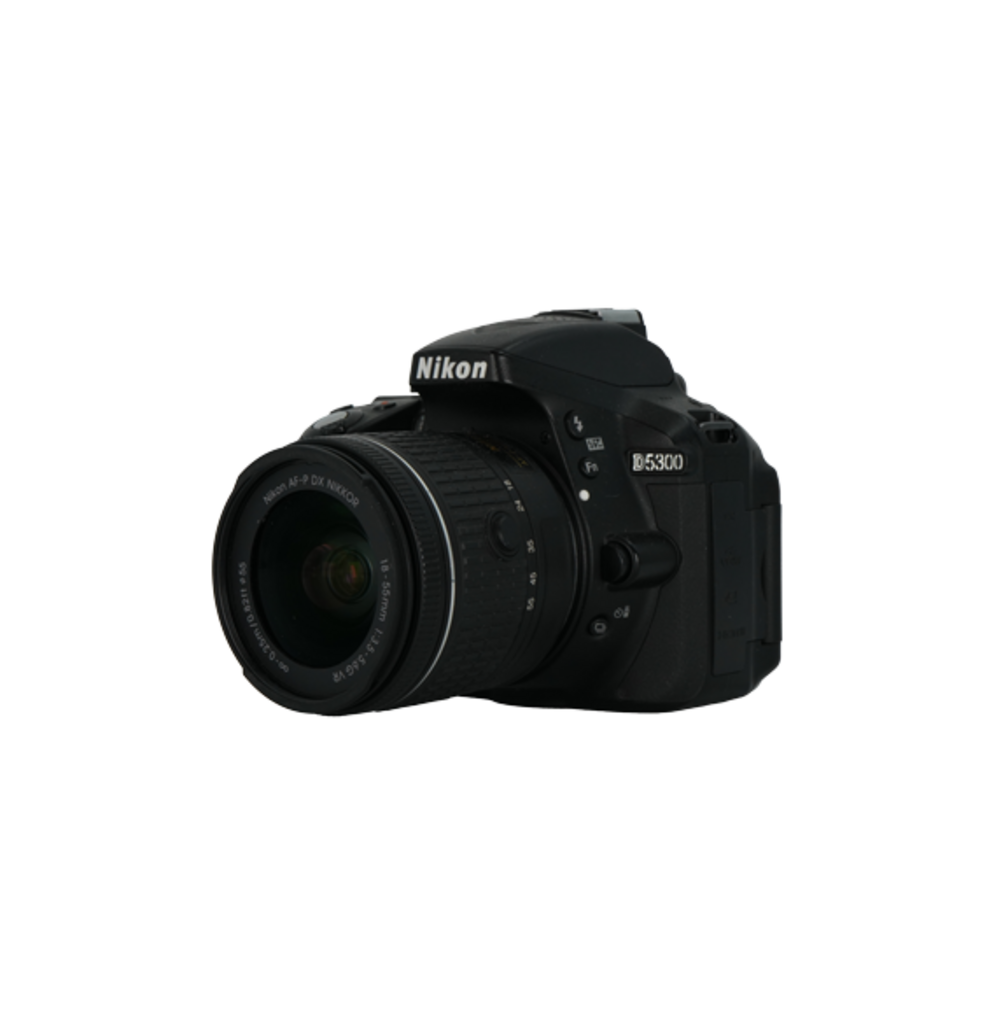 Nikon D5300 APS-C DSLR camera with Nikon 18-55mm APS-C DSLR lens