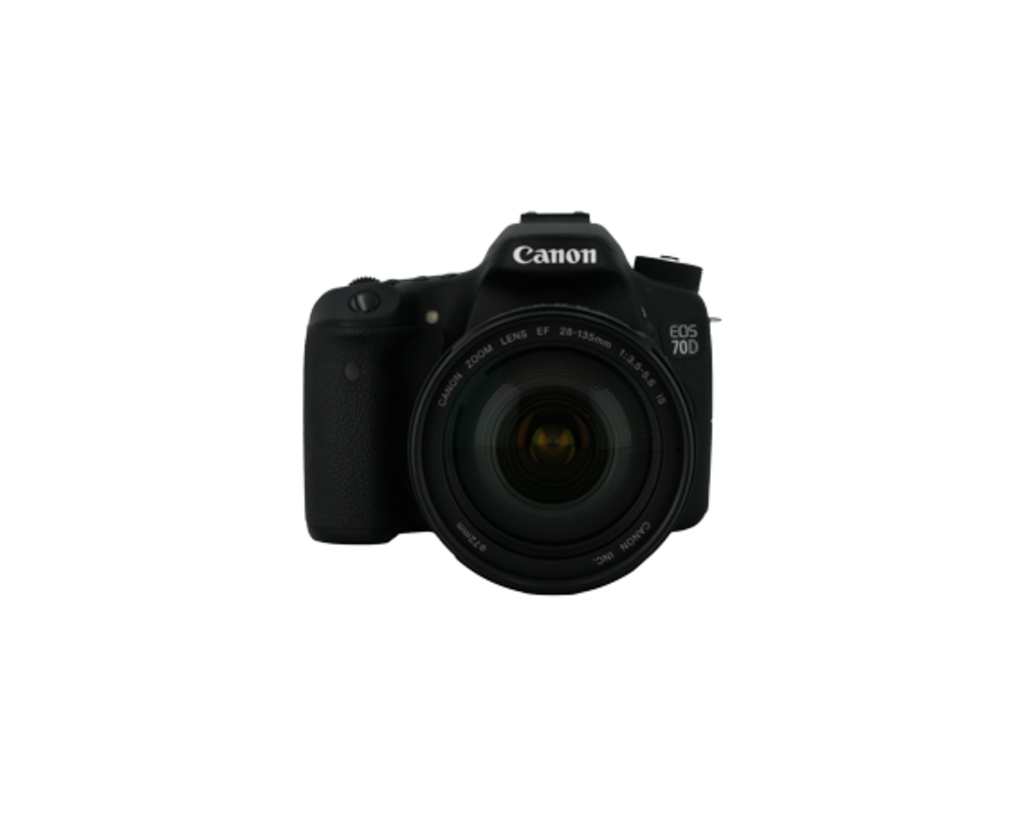 Canon 70D APS-C DSLR camera with Canon 28-135mm f/3.5-5.6 full frame DSLR lens