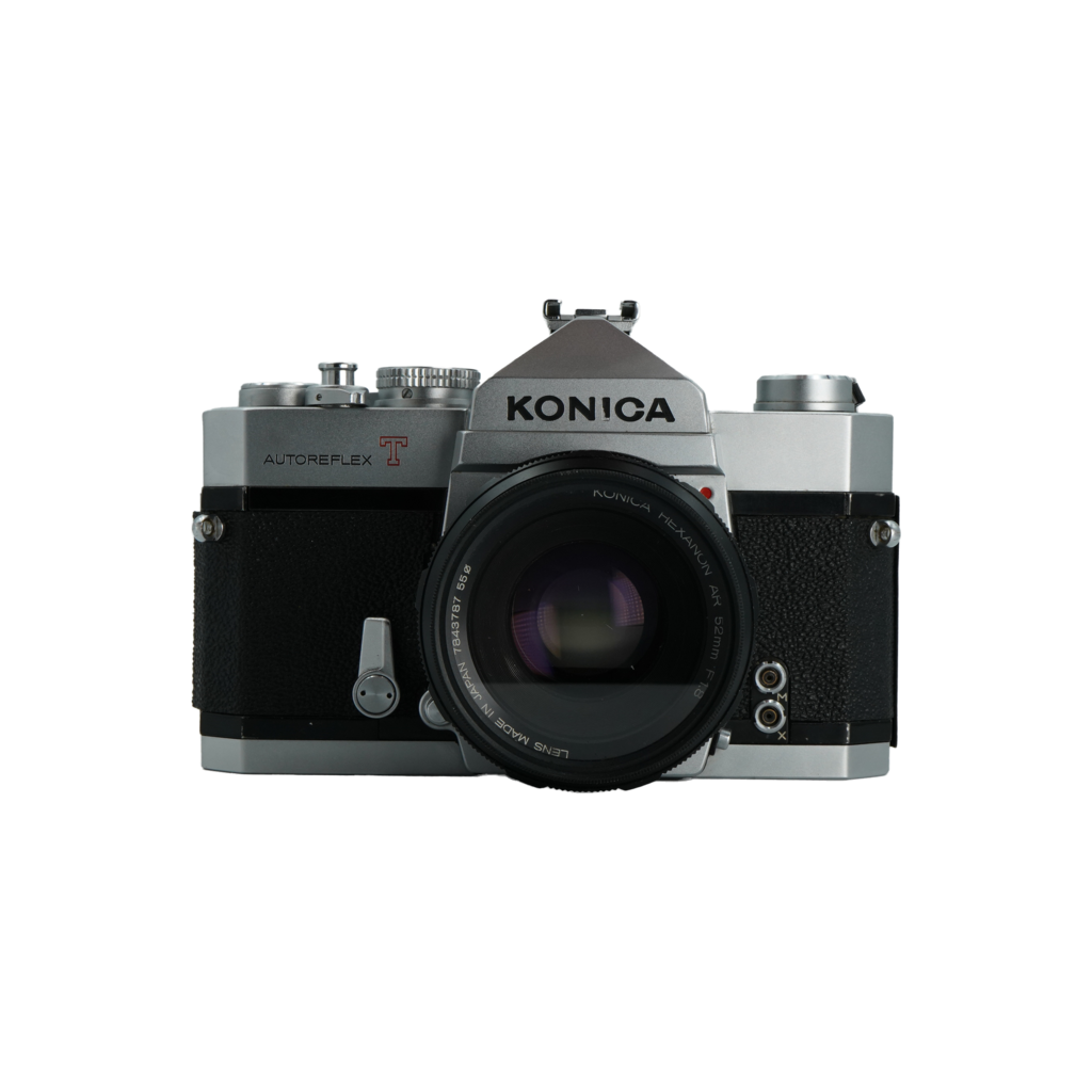 Konica Autoreflex T 35mm Film Camera with Konica Hexanon AR 52mm f/1.8 Lens