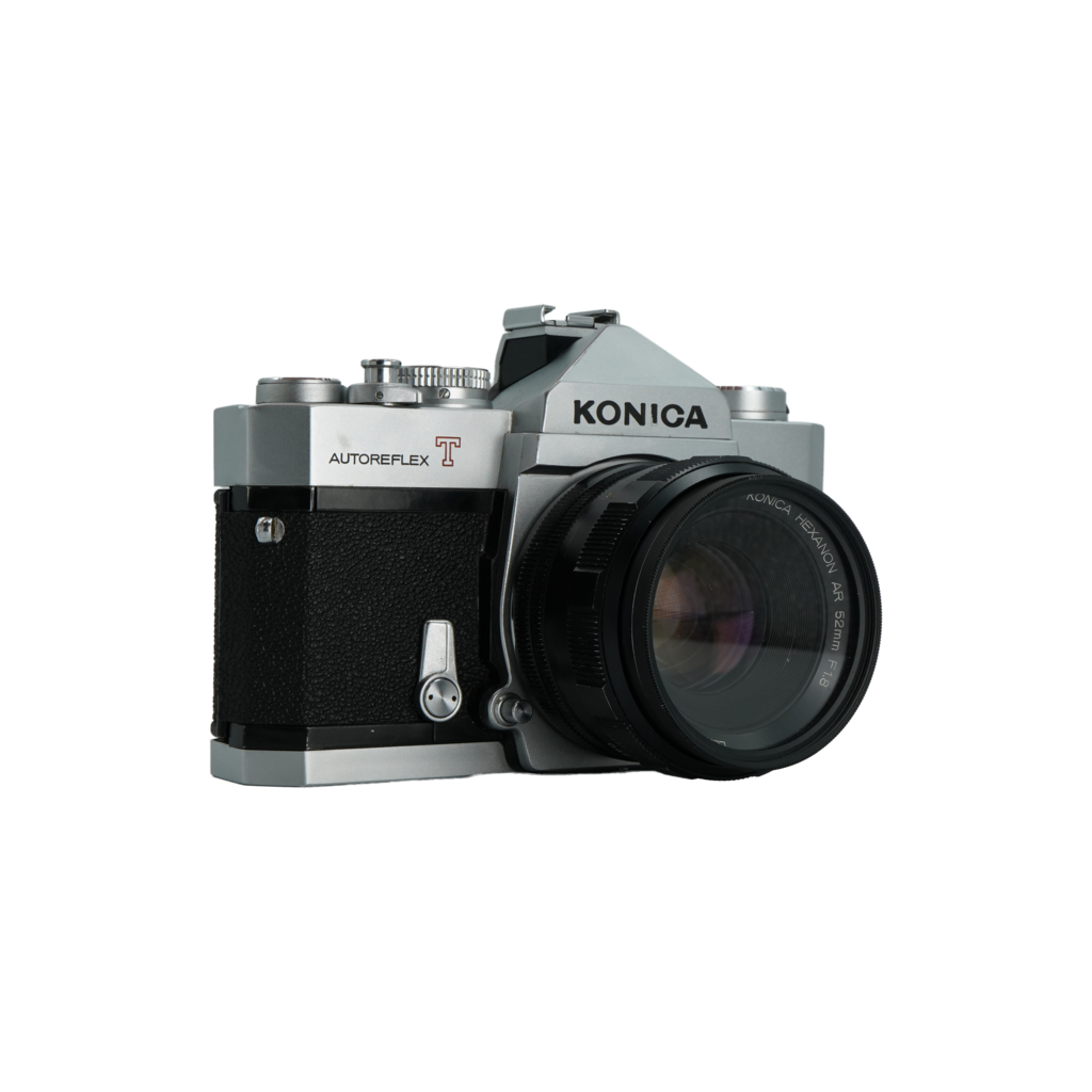 Konica Autoreflex T 35mm Film Camera with Konica Hexanon AR 52mm f/1.8 Lens