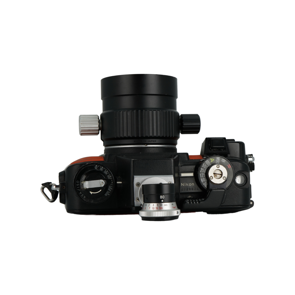 Nikon Nikonos-V 35mm film underwater dive camera, Nikon Nikonos 35mm f/2.5 Dive lens, and Nikon Nikonos 80mm f/4 dive lens.