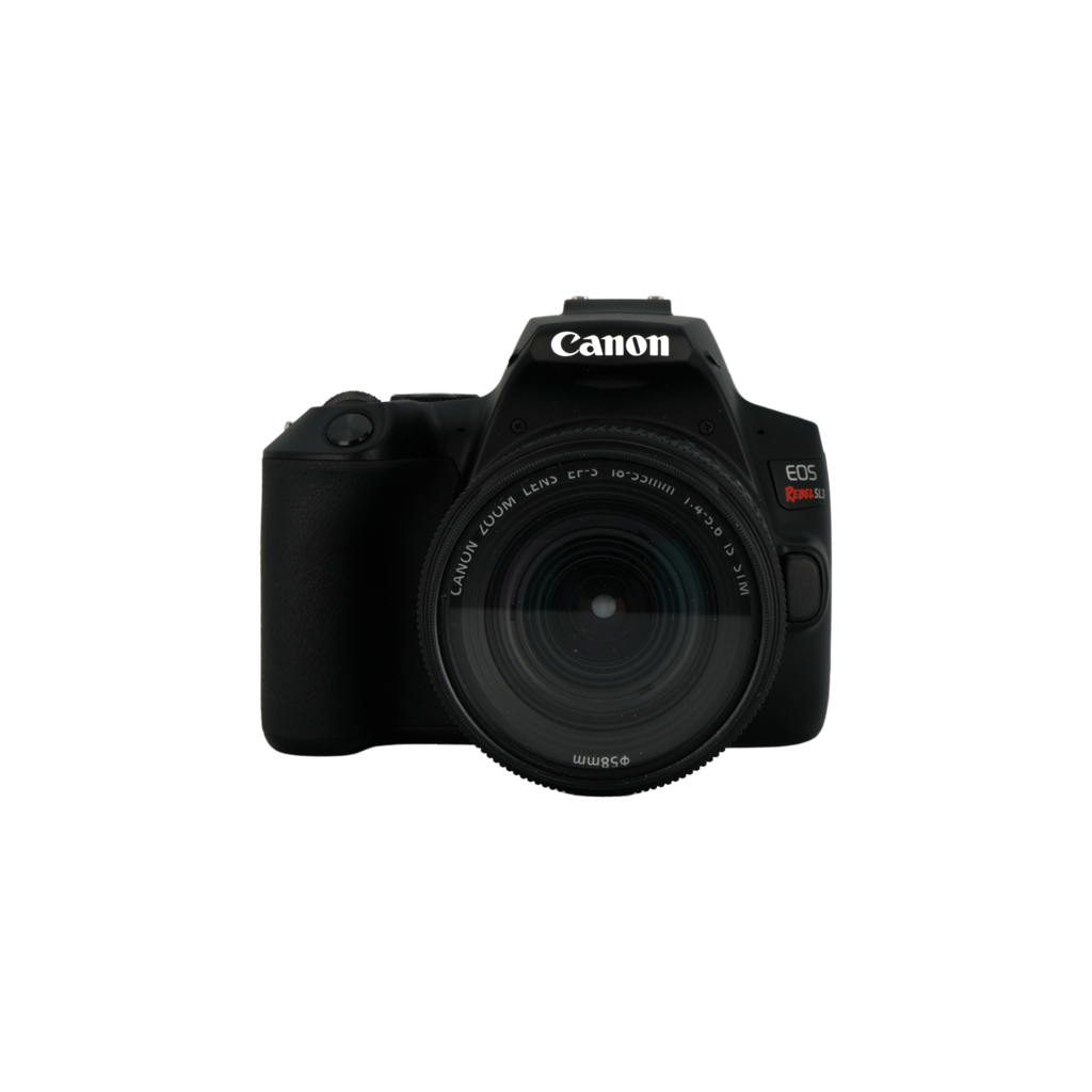 Canon Rebel SL3 APS-C DSLR camera and Canon 18-55mm f/4.5-5.6 IS STM APS-C DSLR lens