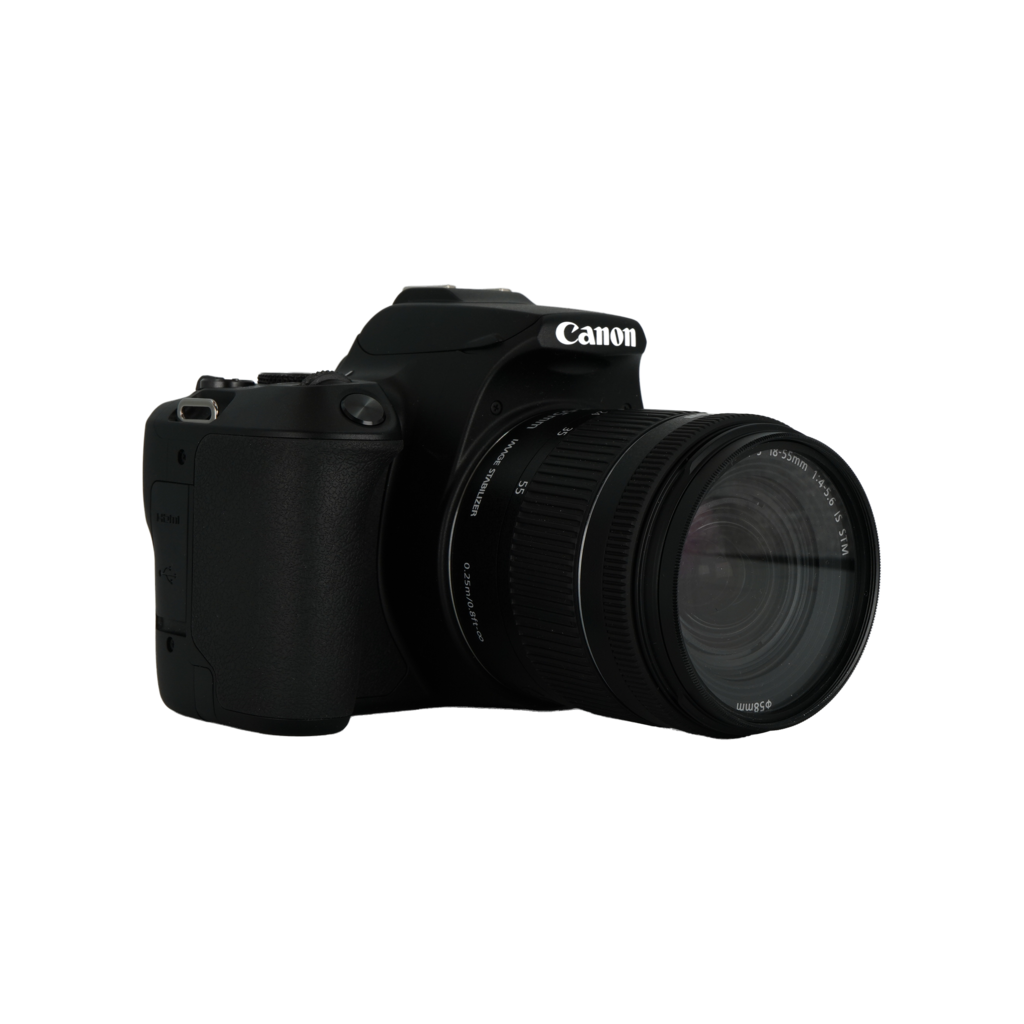 Canon Rebel SL3 APS-C DSLR camera and Canon 18-55mm f/4.5-5.6 IS STM APS-C DSLR lens