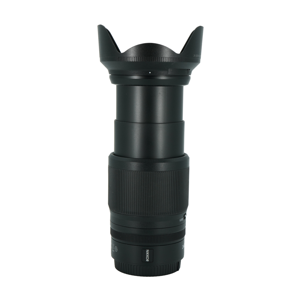 Nikon Z 24-200mm f/4-6.3 full frame mirrorless telephoto super zoom lens`