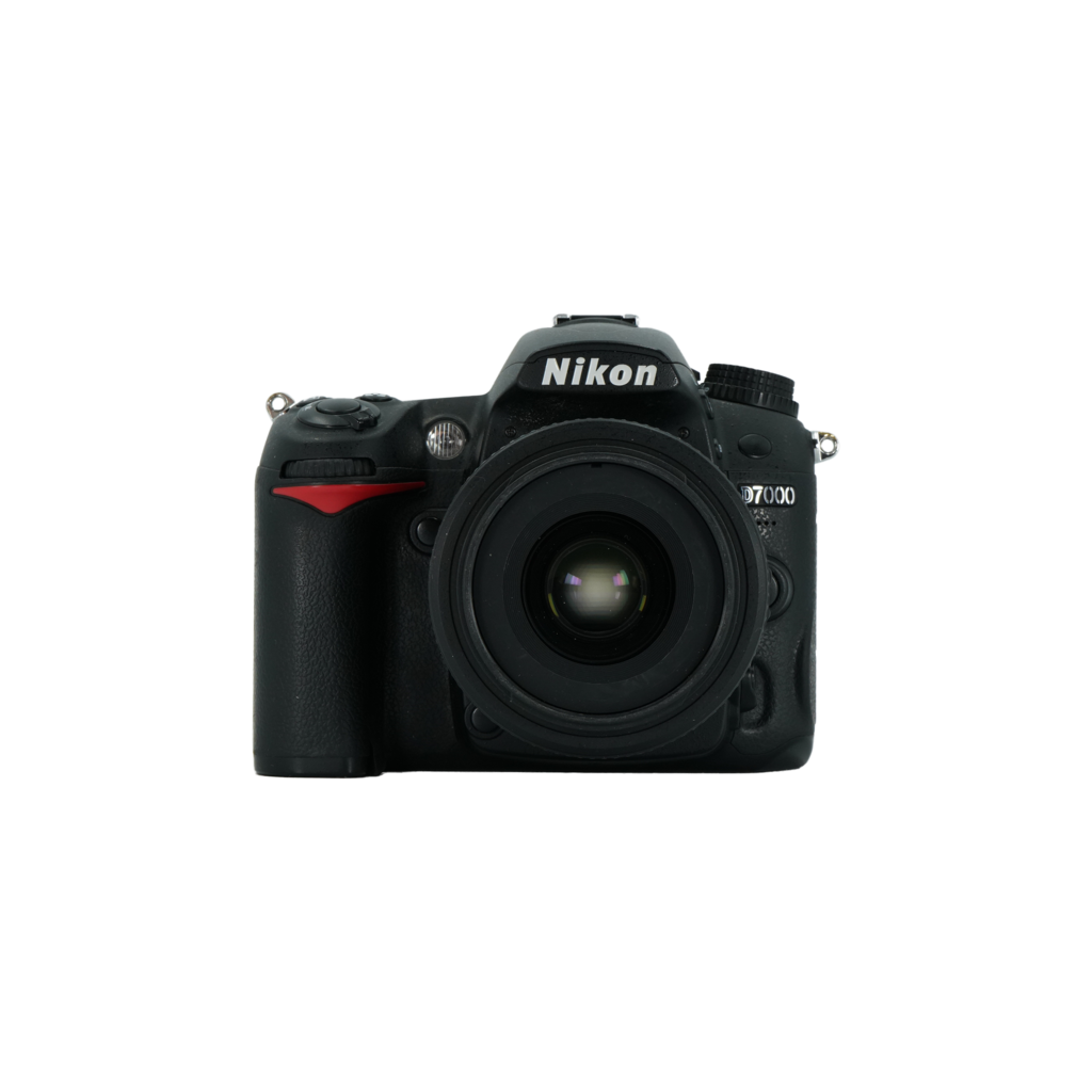 Nikon D7000 APS-C DSLR camera and Nikon 35mm f/1.8 G full frame DSLR lens
