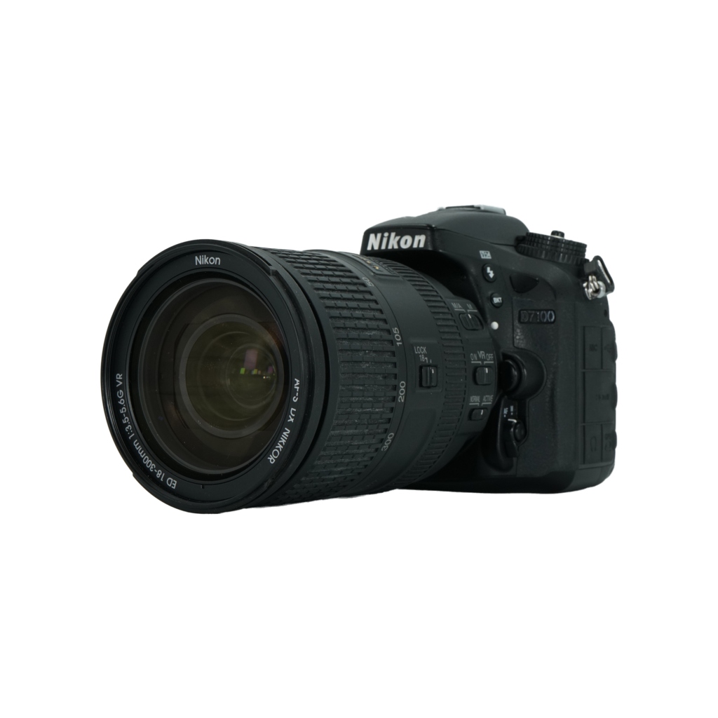 Nikon D7100 APS-C DSLR camera with Nikon DX AF-S 18-300mm f/3.5-5.6 G ED APS-C DSLR telephoto zoom lens