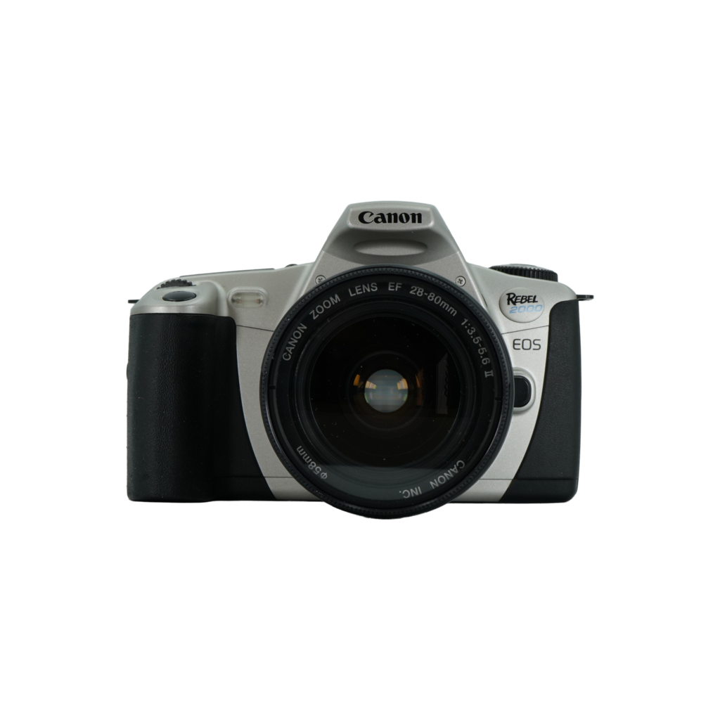 Canon Rebel 2000 35mm film camera with Canon EF 28-80mm f/3.5-5.6 II zoom lens