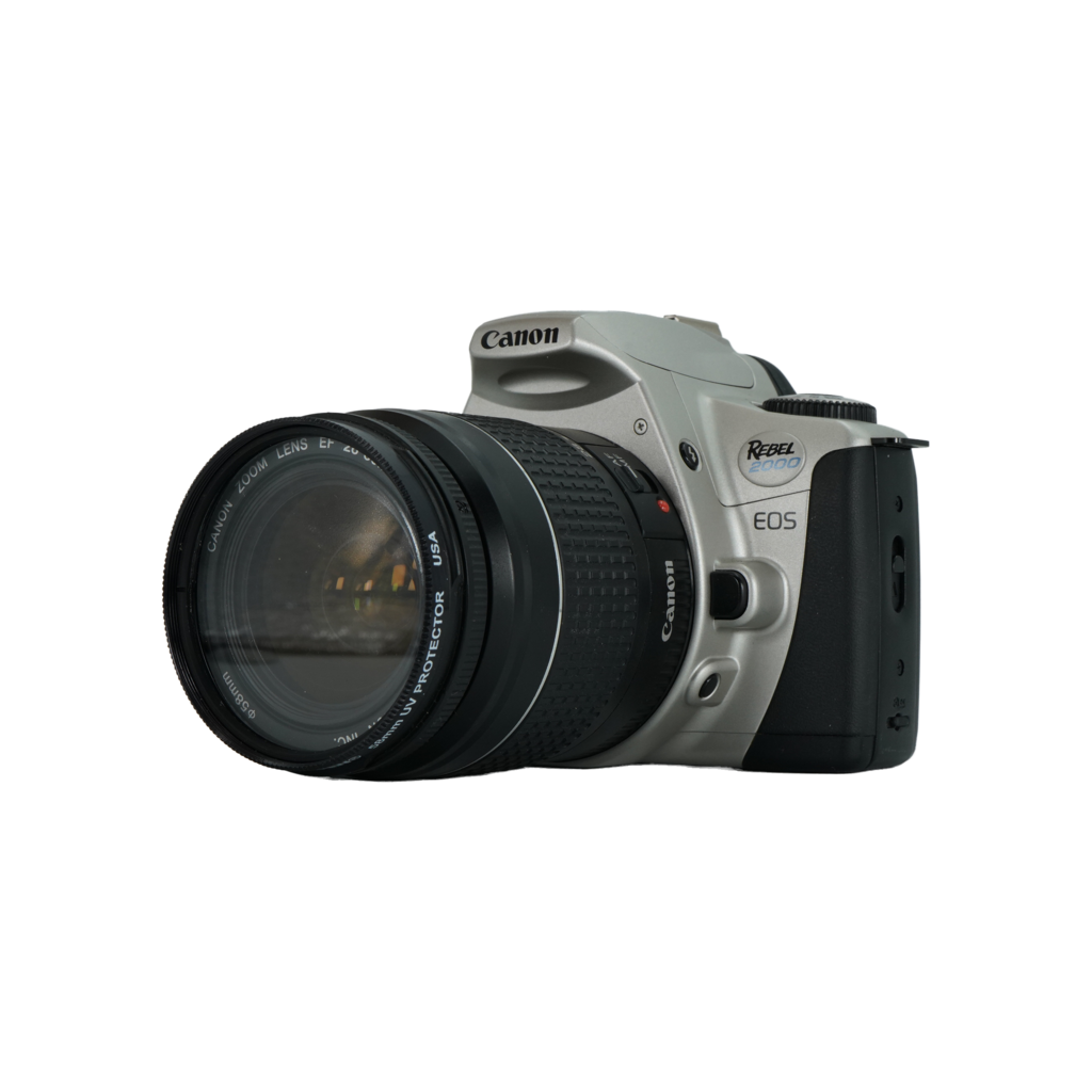 Canon Rebel 2000 35mm film camera with Canon EF 28-80mm f/3.5-5.6 II zoom lens