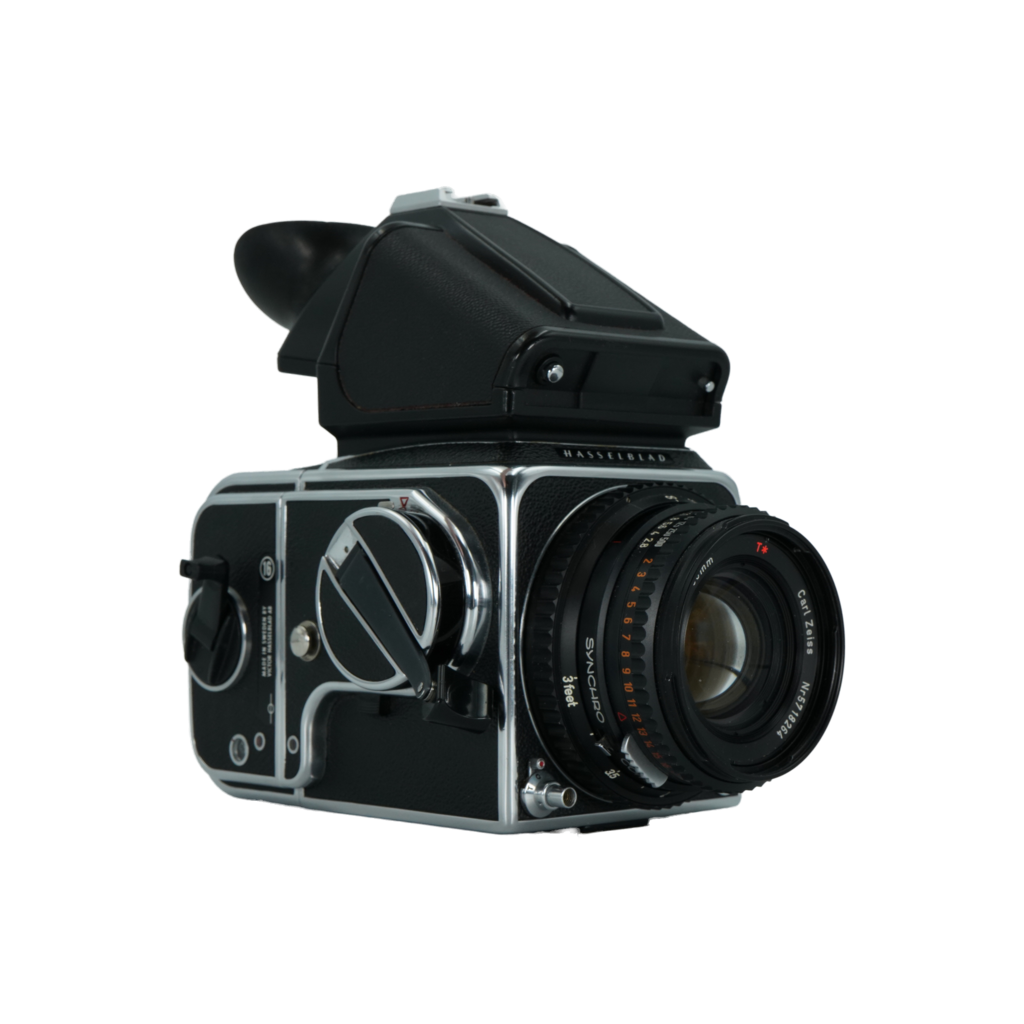 Hasselblad 503CM medium format film camera with Zeiss Planar 80mm f/2.8 medium format lens