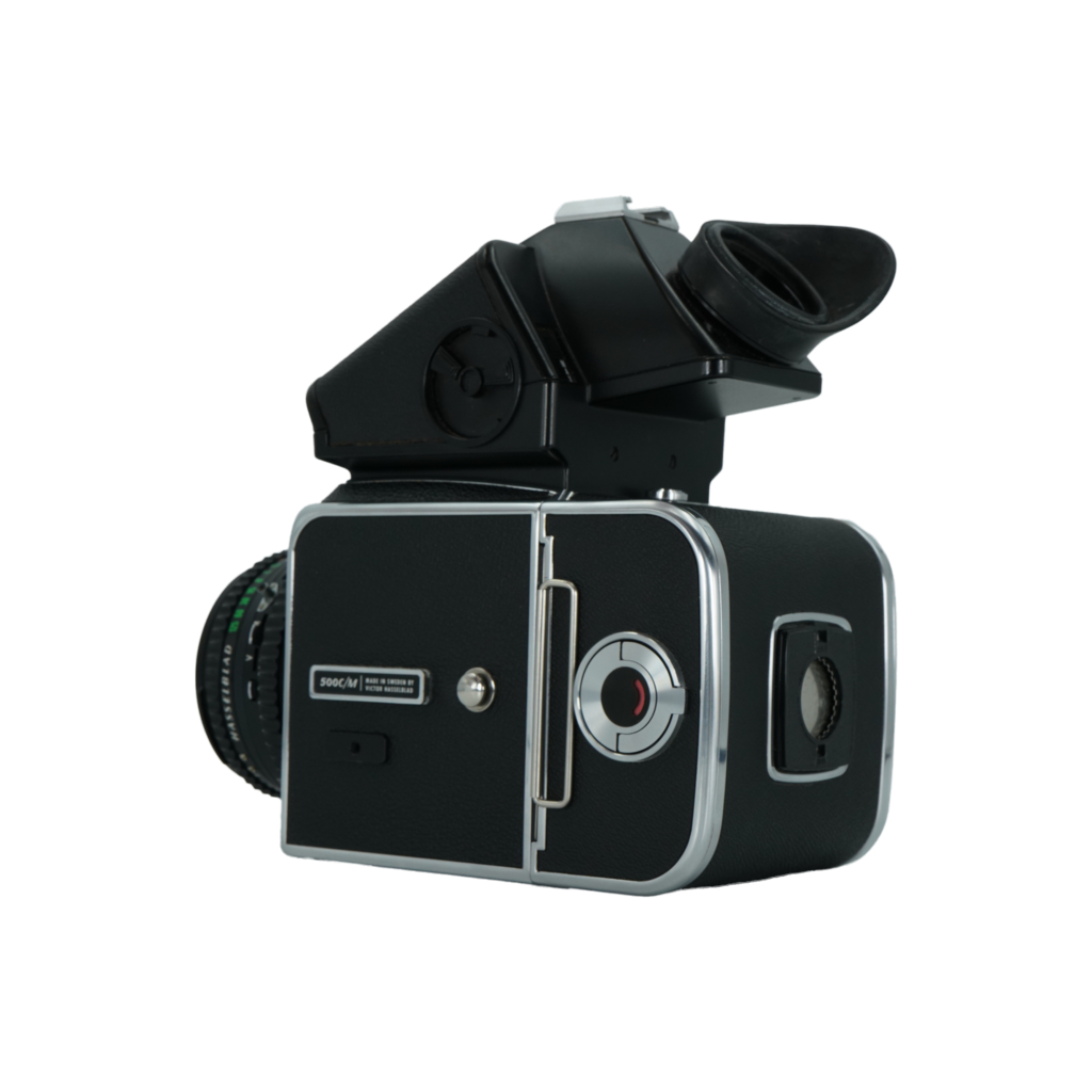 Hasselblad 503CM medium format film camera with Zeiss Planar 80mm f/2.8 medium format lens