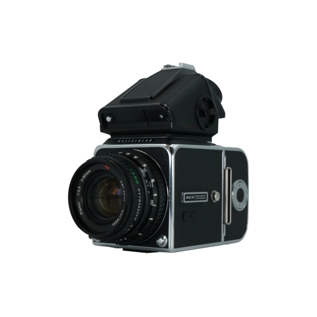 Hasselblad 503CM medium format film camera with Zeiss Planar 80mm f/2.8 medium format lens