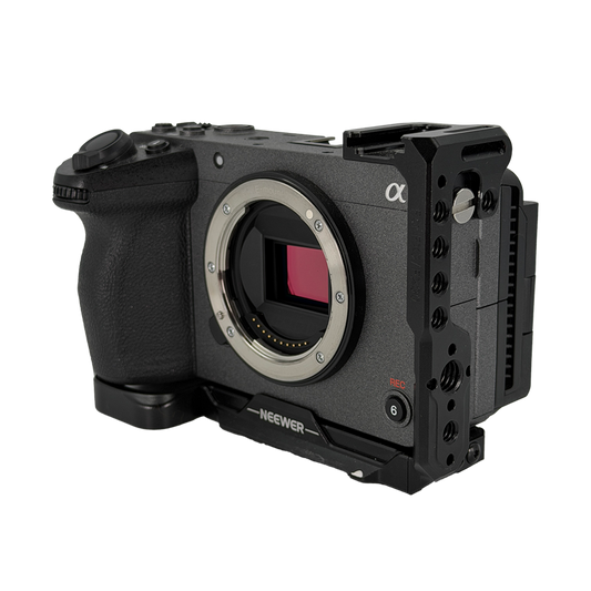 Sony FX30 APS-C mirrorless cinema camera with XLR handle