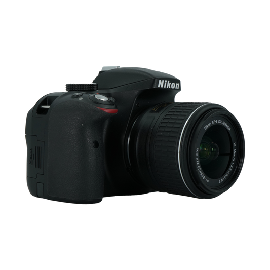 Nikon D3300 APS-C DSLR camera with Nikon 18-55mm f/3.5-5.6 APS-C DSLR zoom lens