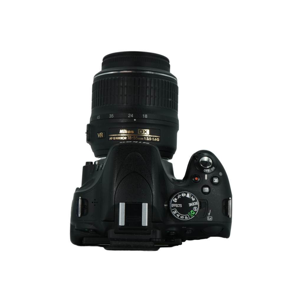 Nikon D5100 APS-C DSLR camera and Nikon DX 18-55mm f/3.5-5.6 lens