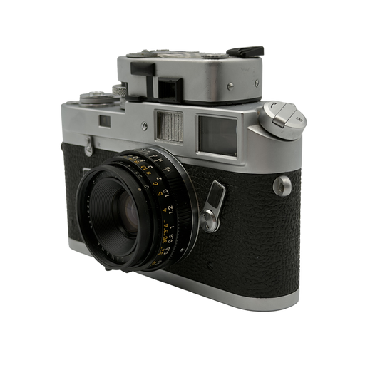 Leica M4 Chrome 35mm Rangefinger Camera with Leica Summicron 35mm f/2 Rangefinder Lens and Leica MR Metrowatt Light Meter (CLA on 5/7/26)