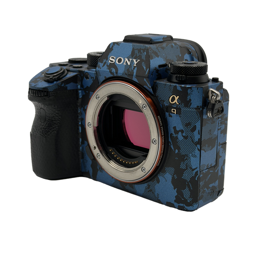 Blue Camo Wrapped Sony A9 Full-frame Mirrorless Camera
