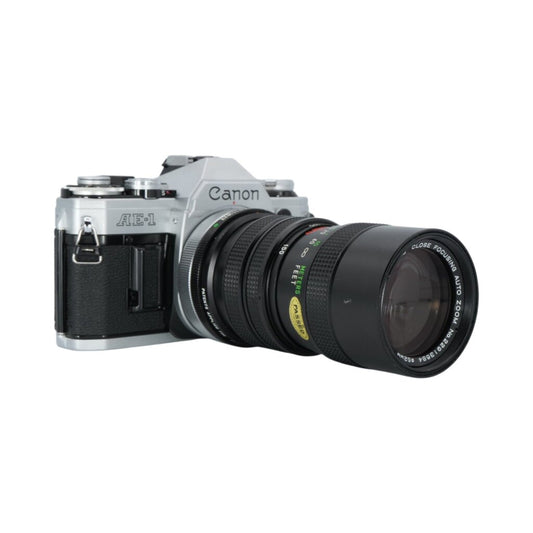 Canon AE-1 35mm Film Camera with Vivitar 70-150mm f/3.8 SLR Lens