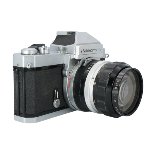 Nikon Nikkormat 35mm Film Camera with Nikon F Nikkor-OC 35mm f/2 SLR Lens
