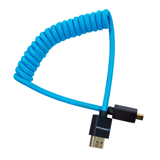 Kondor Blue 12-24" Coiled Micro HDMI to Full HDMI Cable