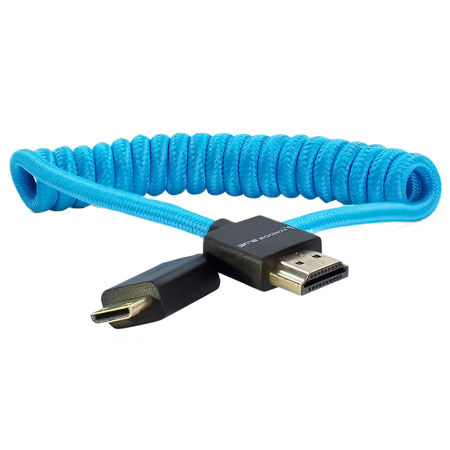 Kondor Blue 12-24" Coiled Mini HDMI to Full HDMI Cable
