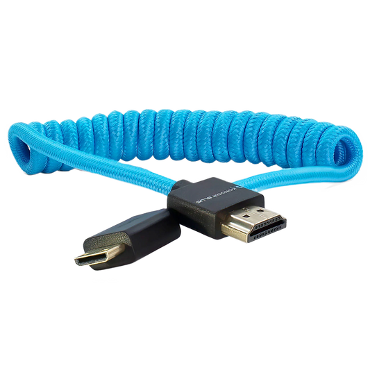 Kondor Blue 12-24" Coiled Mini HDMI to Full HDMI Cable