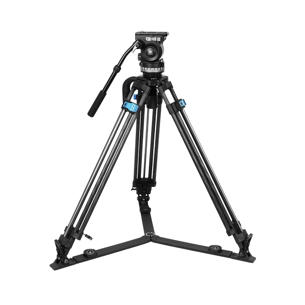 SIRUI SQ75 Rapid System Heavy Duty Carbon Fiber Video Tripod Kit With VHS-10 Professional Fluid Head