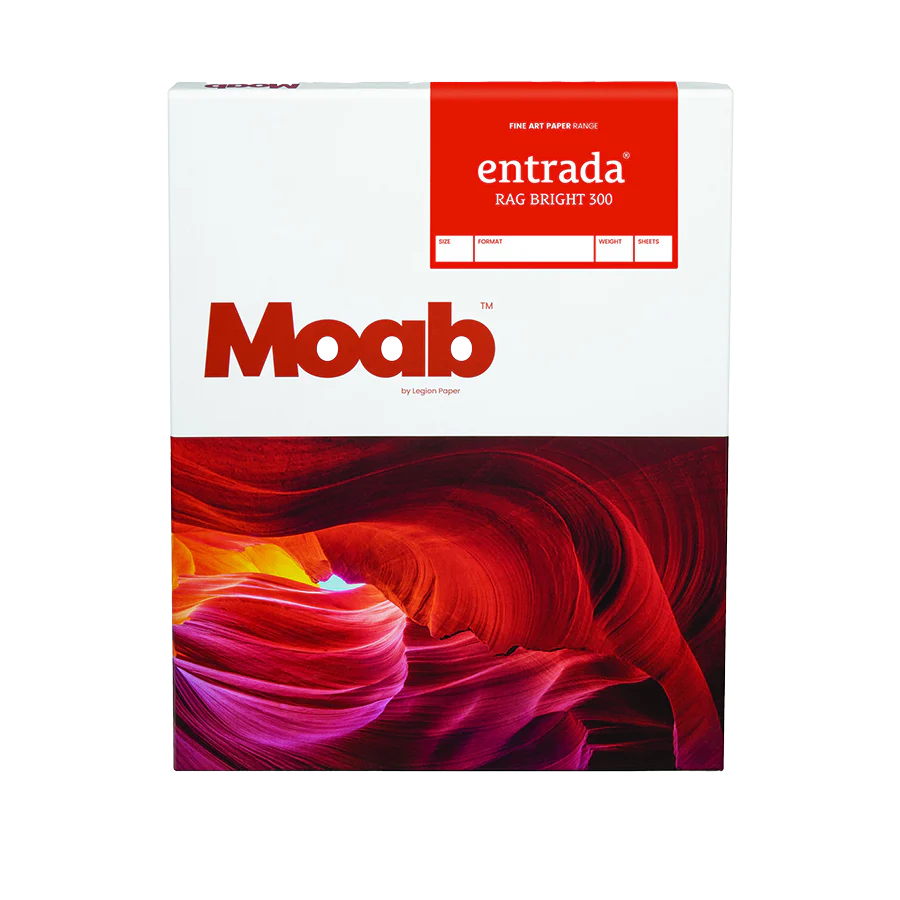 DAMAGED Moab Entrada Rag Bright Paper 300 gsm 17x22", 25 Sheets
