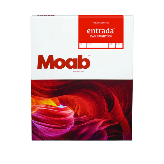 DAMAGED Moab Entrada Rag Bright Paper 300 gsm 17x22", 25 Sheets