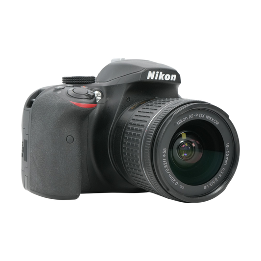 Nikon D3400 APS-C DSLR Camera with Nikon AF-p Nikkor DX 18-55mm f/3.5-5.6 G VR Lens