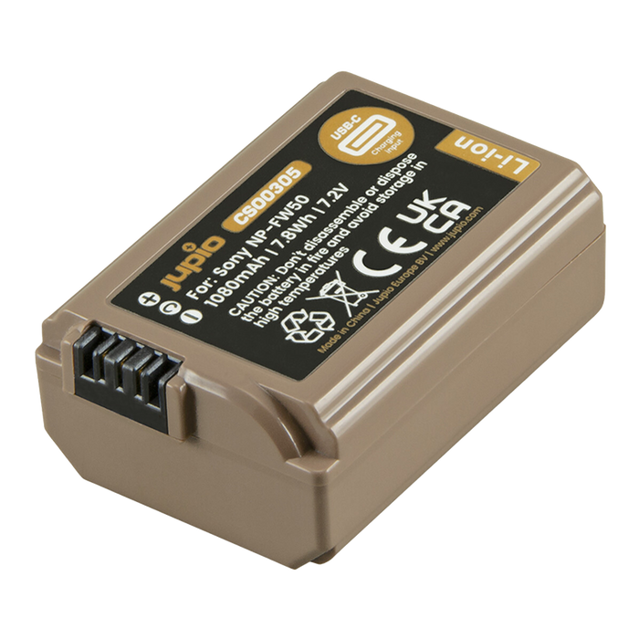 Jupio NP-FW50 ULTRA C (USB-C input) 1080mAh
