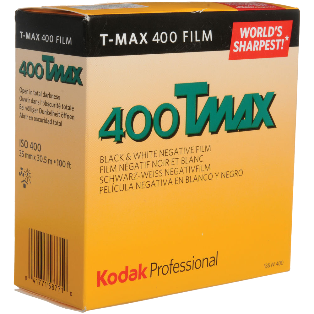 Kodak Professional T-Max 400 Black & White Negative 35mm Film, 100' Roll