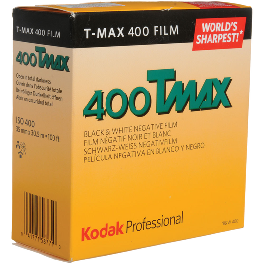 Kodak Professional T-Max 400 Black & White Negative 35mm Film, 100' Roll