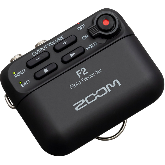 Zoom F2 Ultracompact Portable Field Recorder with Lavalier Microphone