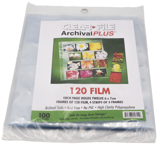 Clear File Archival 120 4 Strips of 3 Frames
