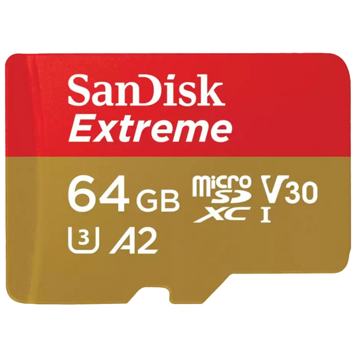 Sandisk Extreme MicroSD UHS-I Class 10 Memory Card with Adapter, 64GB