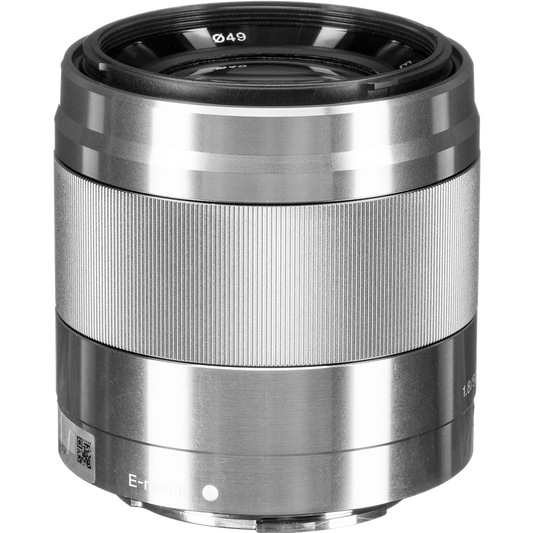 OPEN BOX-Sony E 50mm f/1.8 OSS Silver Lens