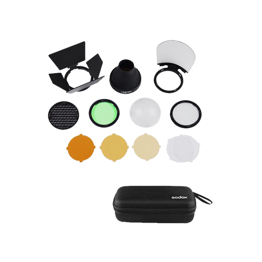 Godox Round Flash Accessory Modifier Kit with Round Head Flash Attachment