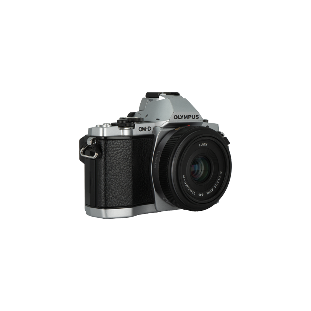 Olympus OM-D E-M5 micro four thirds mirrorless camera with Panasonic Lumix 20mm f/1.7 ASPH micro four thirds mirrorless lens