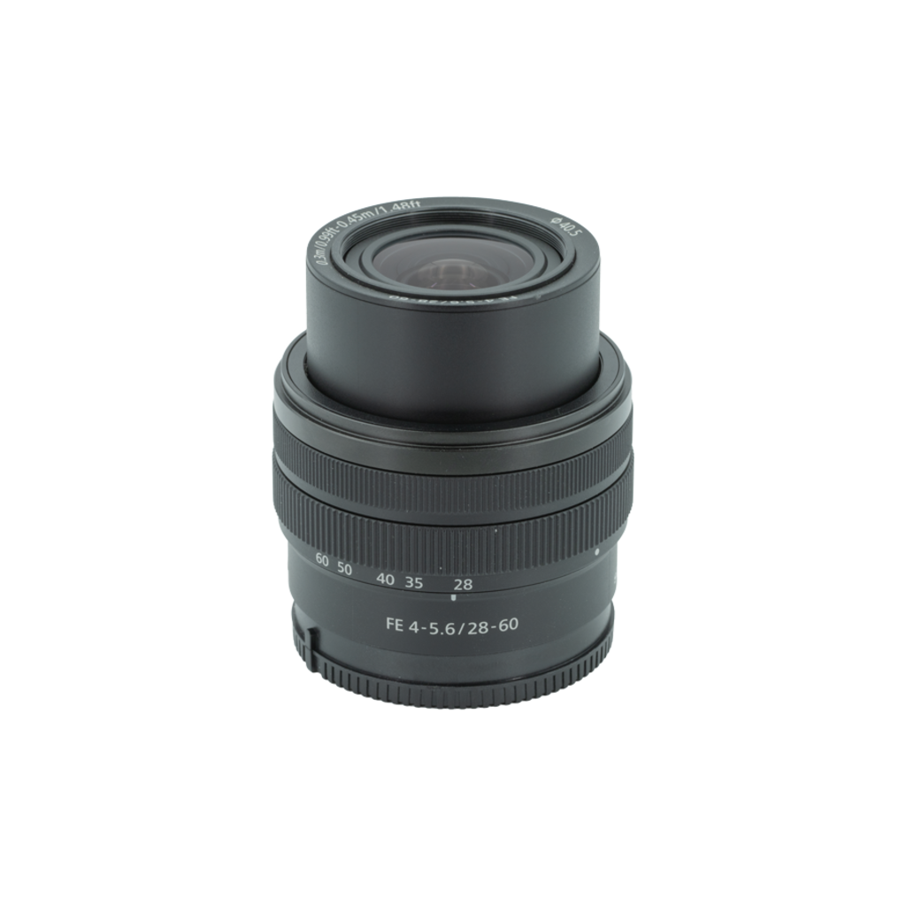 Sony FE 28-60mm f/4-5.6. full frame mirrorless lens