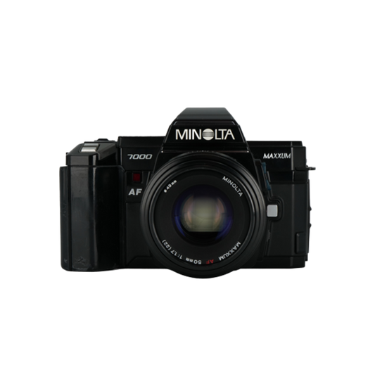 Minolta 7000 Maxxum 35mm Film Camera, Maxxum 50mm f/1.7 Minolta A mount, Maxxum 28-135mm f/4-4.5