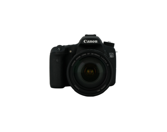 Canon 70D APS-C DSLR camera with Canon 28-135mm f/3.5-5.6 full frame DSLR lens