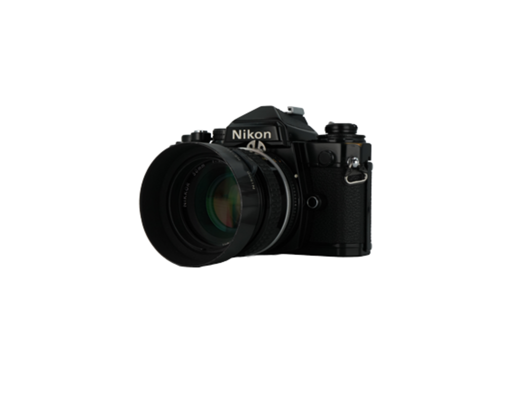 Nikon FE2 35mm film camera with Nikon 50mm f/1.8 AI-S full frame SLR lens