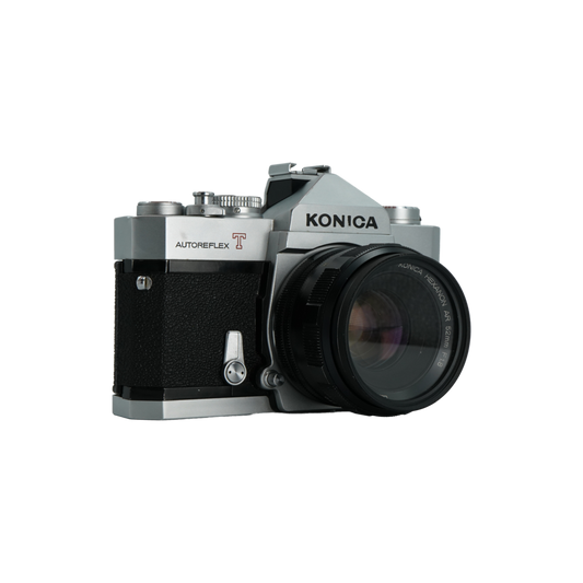 Konica Autoreflex T 35mm Film Camera with Konica Hexanon AR 52mm f/1.8 Lens