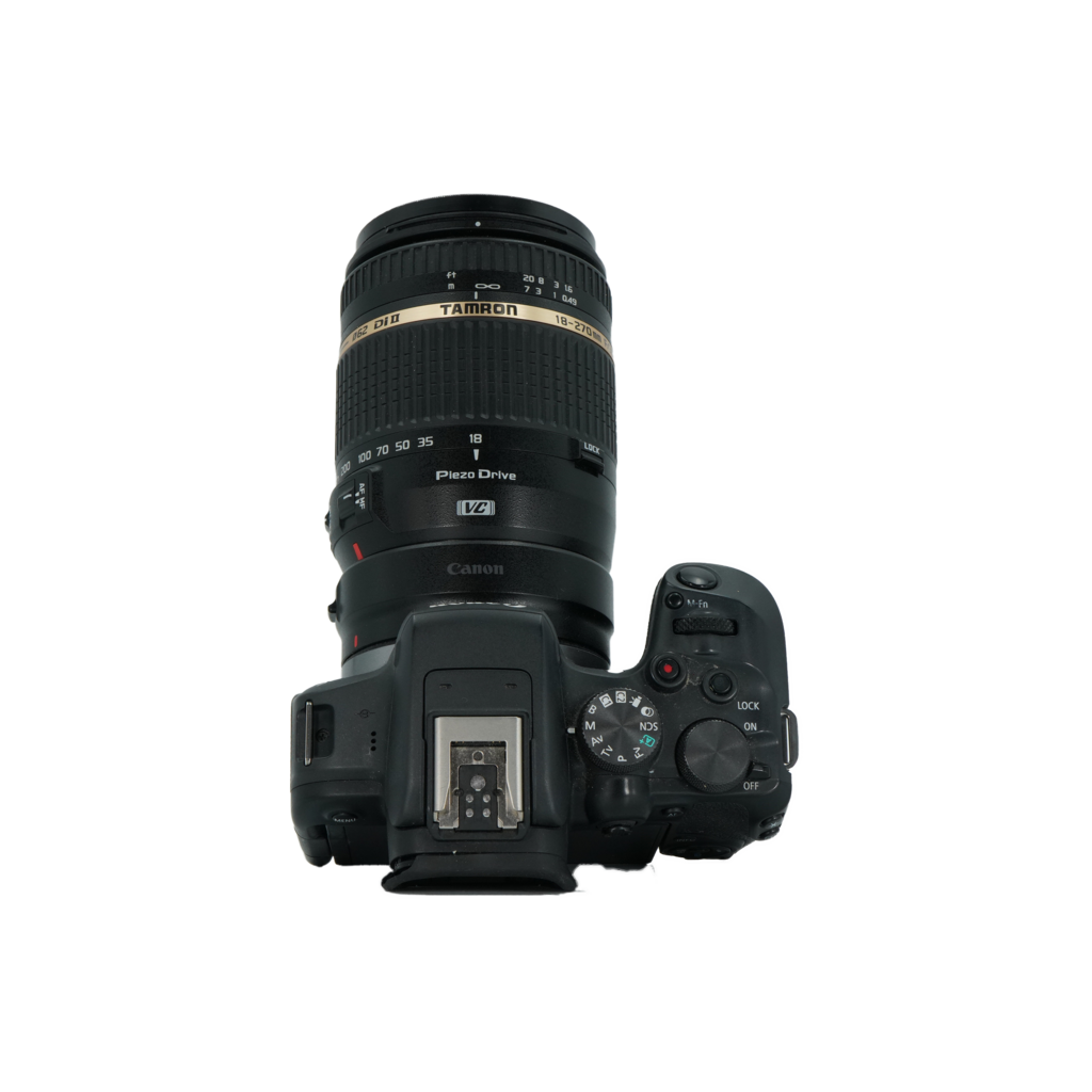 Canon R10 APS-C mirrorless camera, Tamron 18-270 APS-C mirrorless telephoto super zoom lens for Canon RF