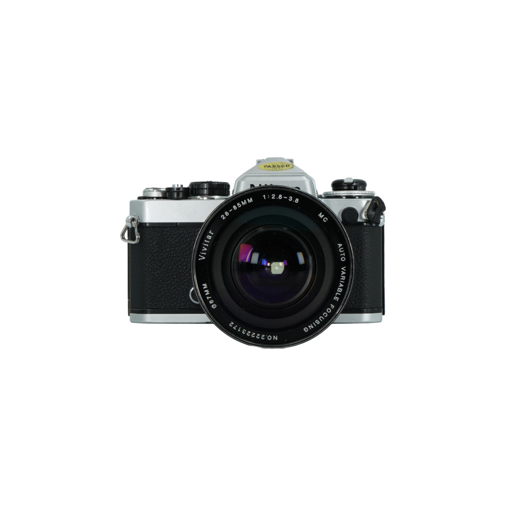 Nikon 35mm SLR and Vivitar 28-85mm f/2.8 zoom lens for Nikon F mount