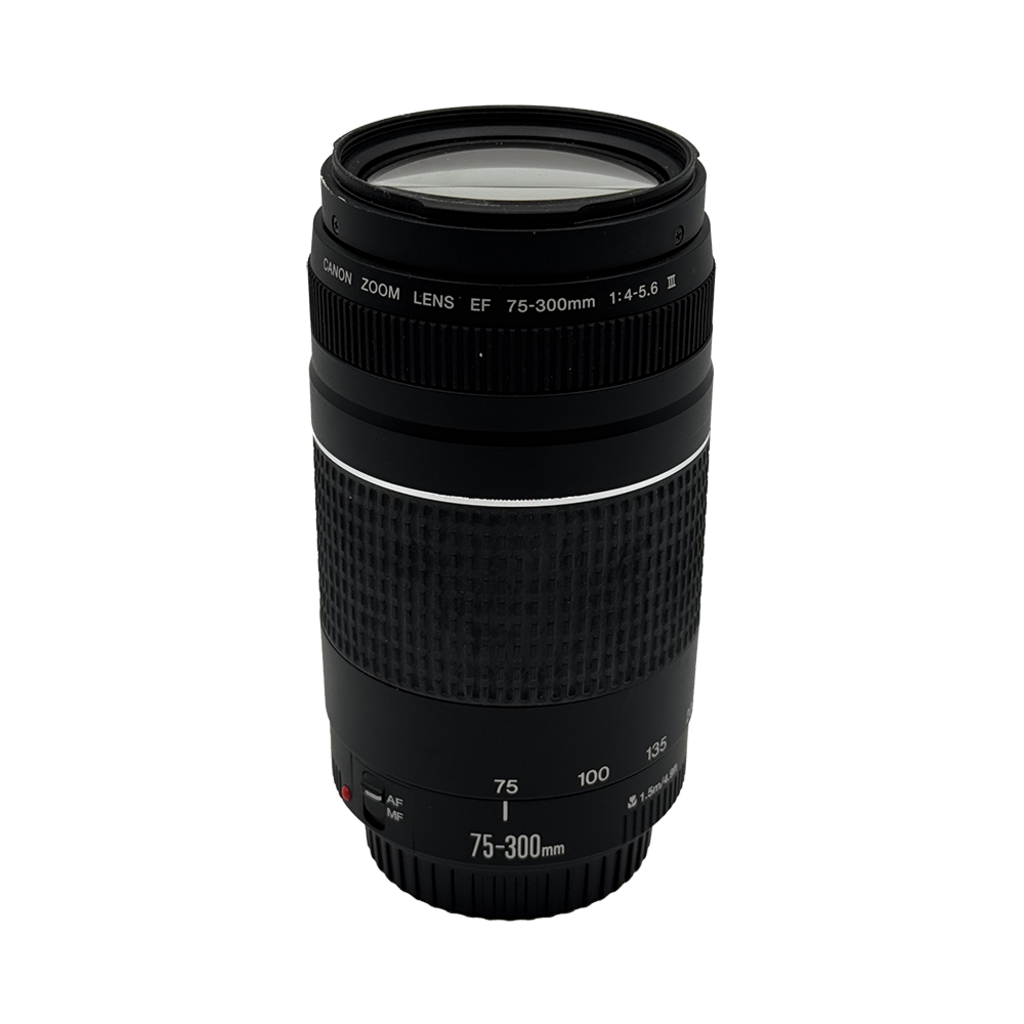 Canon 75-300mm f/4-5.6 III full frame DSLR telephoto super zoom lens