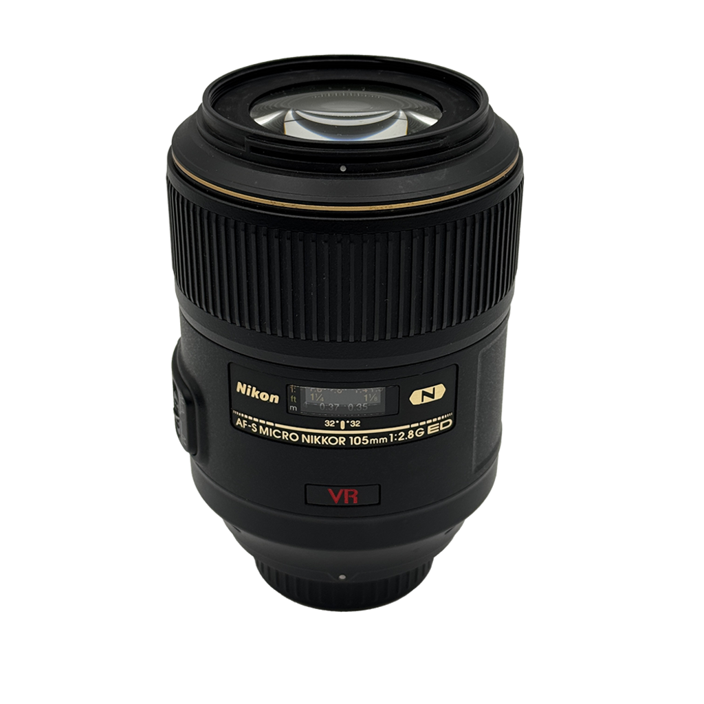 Nikon 105mm f/2.8 VR Micro full frame DSLR lens for Nikon F