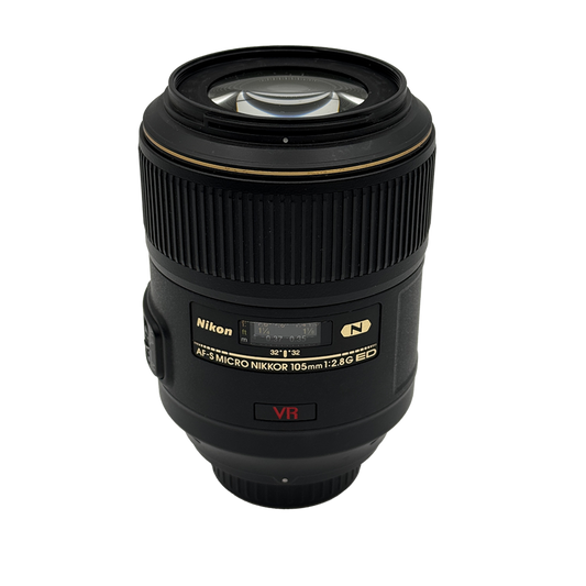 Nikon 105mm f/2.8 VR Micro full frame DSLR lens for Nikon F