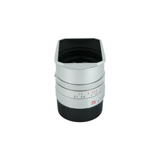 Leica 35mm f/2 Summicron M Silver Lens Model 11674